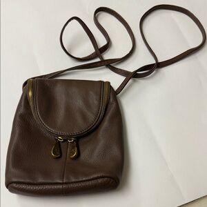 HOBO Chocolate Brown Leather Crossbody Bag